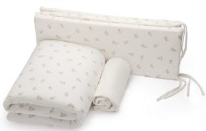 סט מצעים 3 חלקים למיטת תינוק - פריחת הכלנית