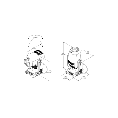 פנס ממונע Axcor Spot 400 מבית Clay paky