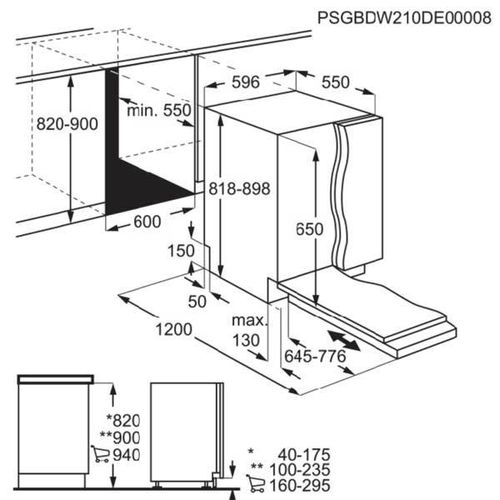 מדיח כלים רחב אינטגרלי EEQ47200L