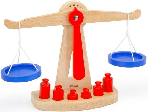 מאזני צדק שקילה כף + 6 משקולות VIGA