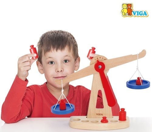 מאזני צדק שקילה כף + 6 משקולות VIGA