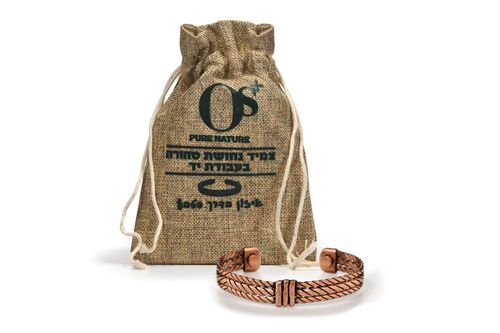 צמיד נחושת טהורה בעבודת יד (דגם טריפל)  - OS+