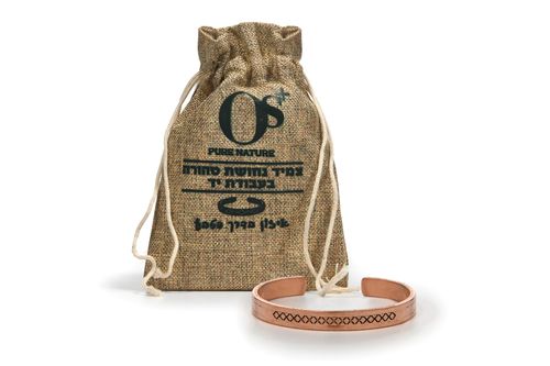 צמיד נחושת טהורה בעבודת יד (דגם איזון) - OS+