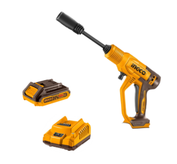 מכונת שטיפה נטענת 20V לחץ 24BAR + סוללה 2.0AH+ מטען