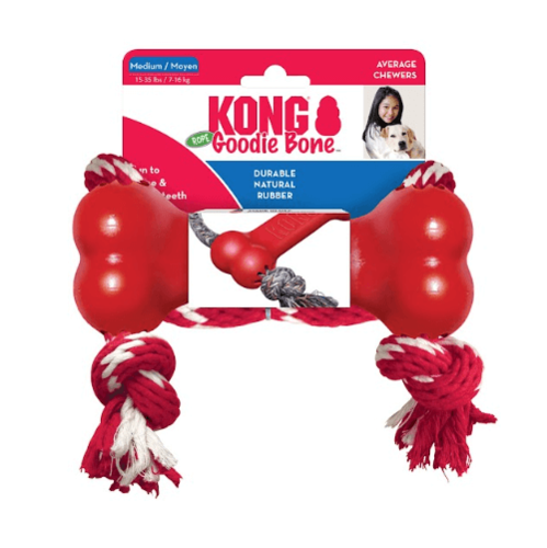 קונג צעצוע עצם עם חבל לכלב - KONG Goodie Bone with Rope