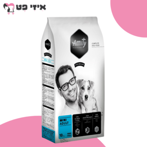 אמיתי פרמיום מיני סלמון וטונה לכלבים בוגרים מגזע קטן 10 ק"ג Amity