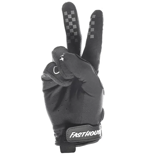 כפפות רכיבה פאסטהאוס שחור / לבן - FASTHOUSE ELROD XENON GLOVES