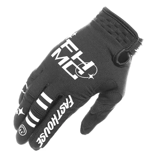 כפפות רכיבה פאסטהאוס שחור / לבן - FASTHOUSE ELROD XENON GLOVES