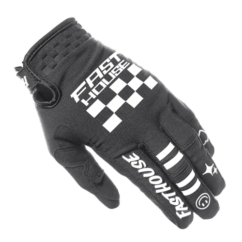 כפפות רכיבה פאסטהאוס שחור / לבן - FASTHOUSE ELROD XENON GLOVES