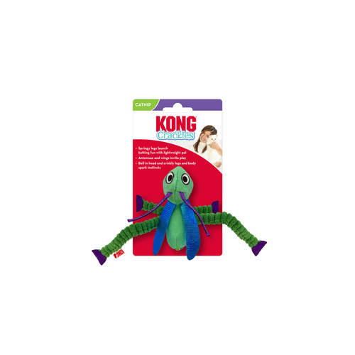 קונג צעצוע חרק לחתול עם רעש פריך - KONG Crackles Grasshopper