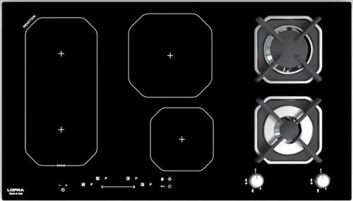 כיריים משולבות גז /אינדוקציה דגם HGN924I לופרה LOFRA זכוכית שחור