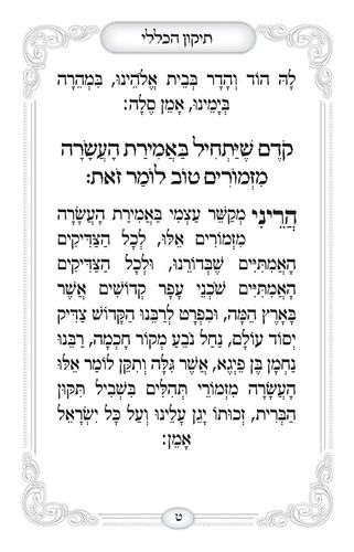 תיקון הכללי בינוני בכריכה קשה דמוי עור