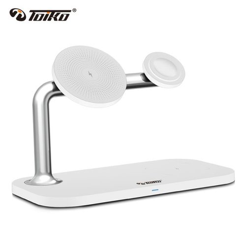 מעמד טעינה אלחוטית Toiko MagSafe איכותי 3 ב-1 לאייפון שעון ואיירפודס 