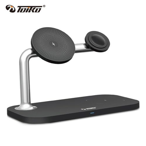 מעמד טעינה אלחוטית Toiko MagSafe איכותי 3 ב-1 לאייפון שעון ואיירפודס 