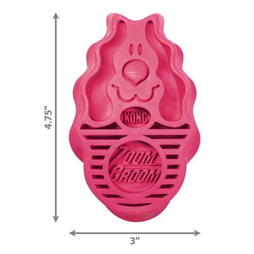 קונג מברשת זום גרום גומי לכלב - לארג' - KONG ZoomGroom Brush