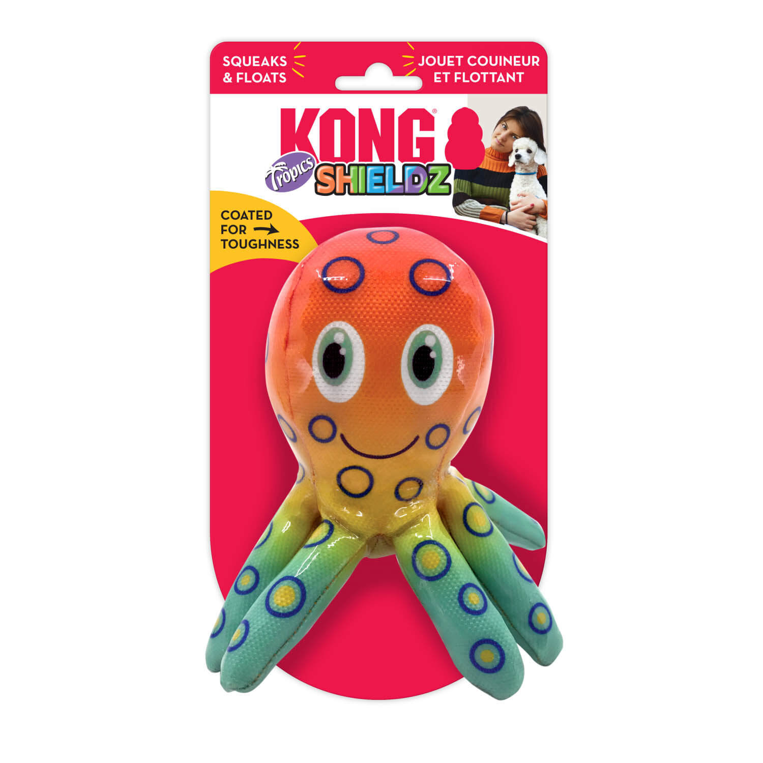 קונג שילדז טרופיקס תמנון מצפצף וצף במים - KONG Shieldz Tropics Octopus 