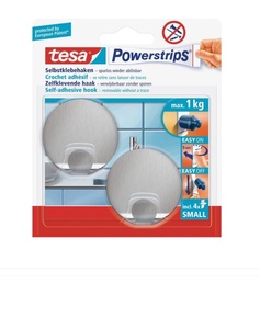 קולב הדבקה לקיר עגול, נירוסטה מבית TESA