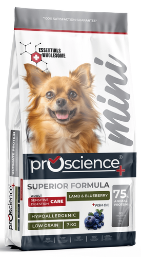 פרו סיינס מיני - מזון לכלבים גזע קטן כבש ואוכמניות 7 ק&quot;ג