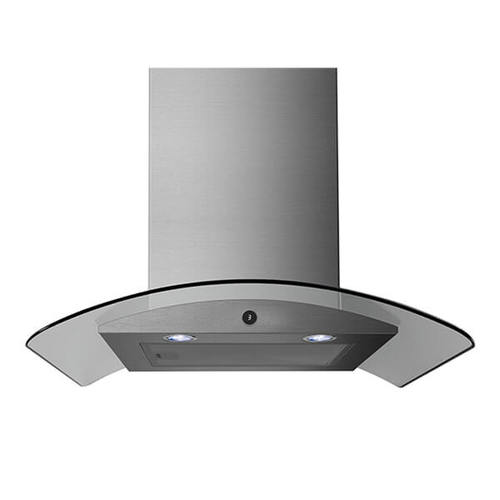 קולט אדים צמוד קיר זכוכית מידאה שחורה 60 ס