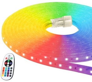 סרט לדים 220v צבעי RGB כולל שלט