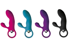 VIBRATOR W/ STIMULATOR E8 BLUE
