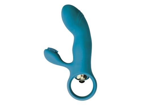 VIBRATOR W/ STIMULATOR E8 BLUE