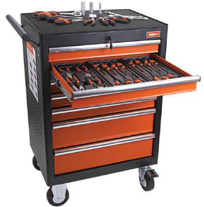 עגלת עבודה מאובזרת + 9 מגשים KENDO