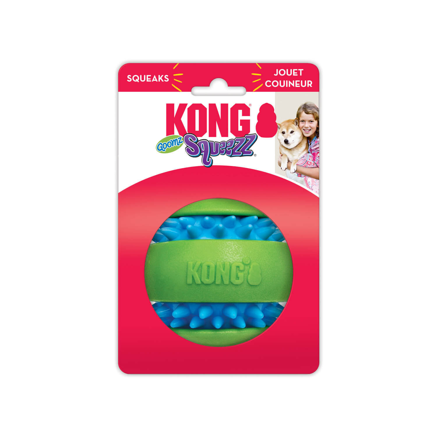 קונג צעצוע לכלב כדור סקוויז גומז | KONG Squeezz Goomz Ball