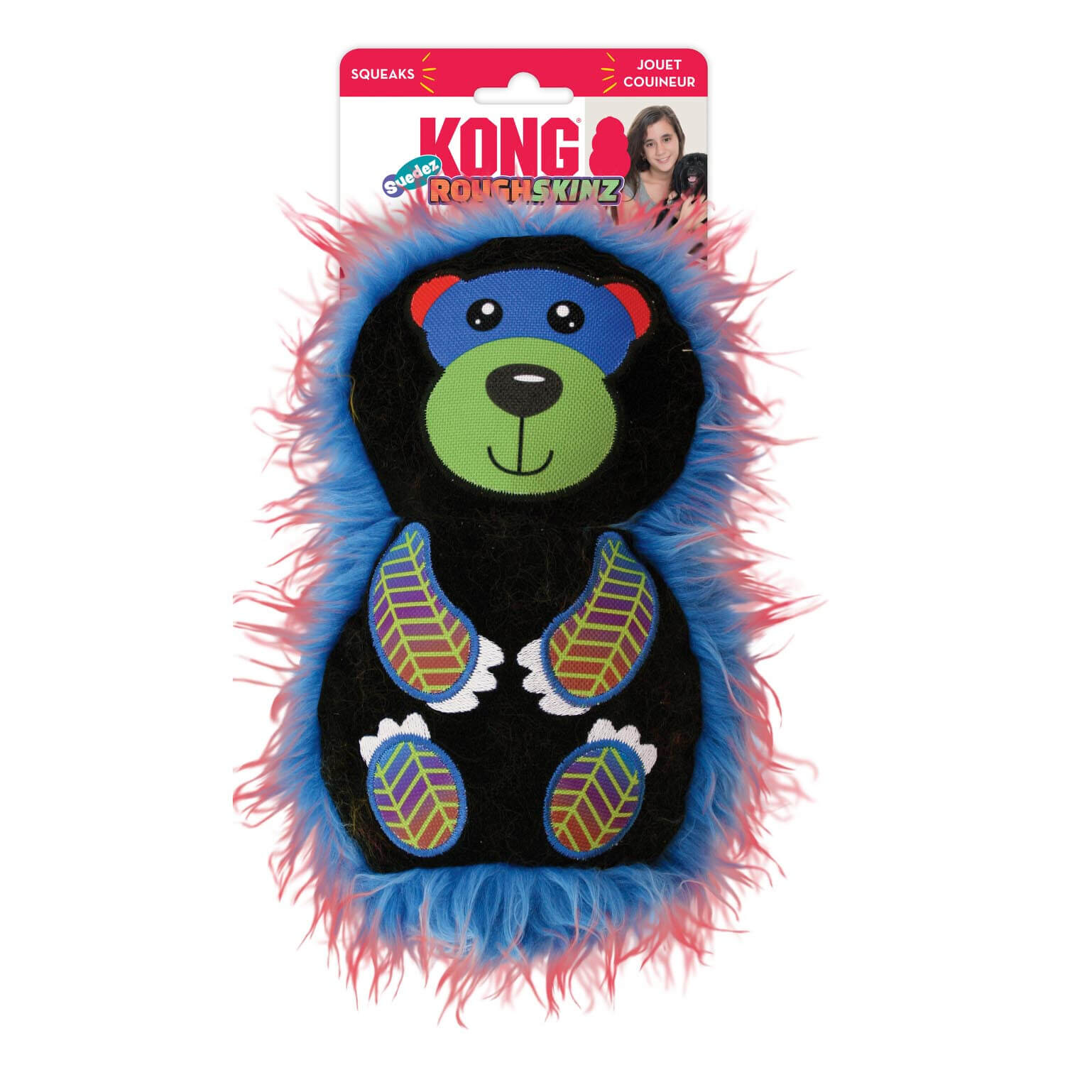 קונג ראף סקינז סוויד צעצוע דוב לכלב | KONG RoughSkinz Suedez Bear