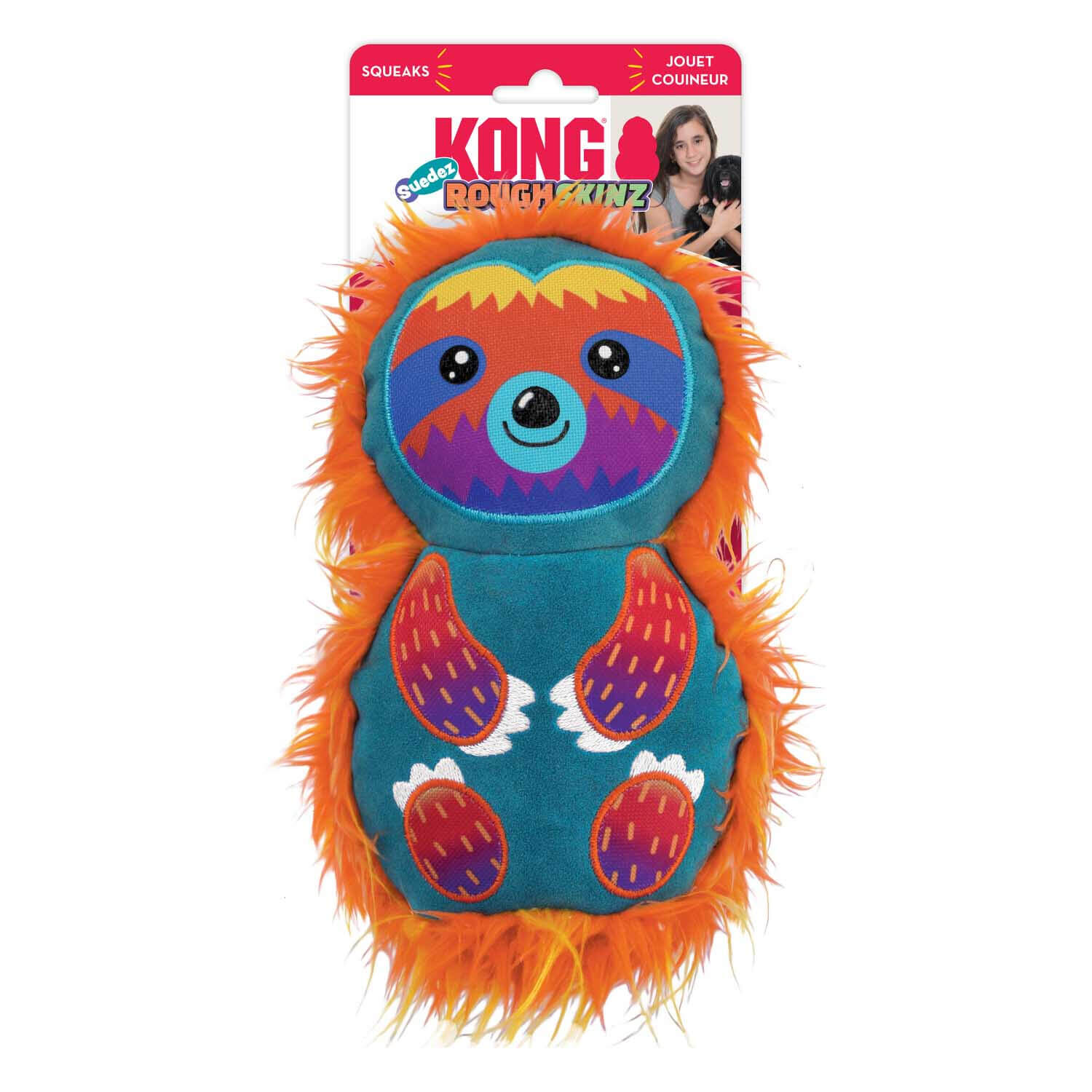 קונג ראףסקינז סוויד צעצוע עצלן לכלב | KONG RoughSkinz Suedez Sloth
