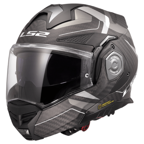 קסדה נפתחת LS2 FF901 ADVANT X CARBON שחור\אפור-אדוונט איקס קרבון