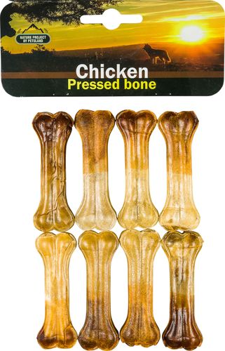 מארז עצם דחוסה לכלב 10 ס&quot;מ חצי חצי - 8 יחידות