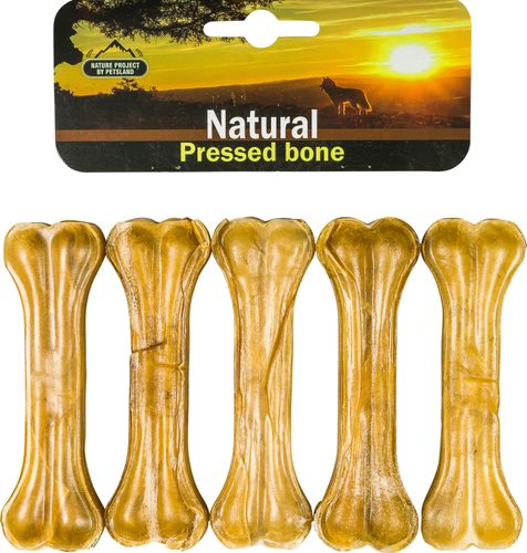 מארז עצם דחוסה לכלב 15 ס&quot;מ טבעי - 5 יחידות