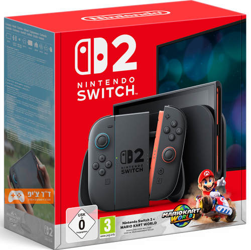 קונסולת Nintendo Switch 2 Mario Kart World Bundle זמין במלאי!