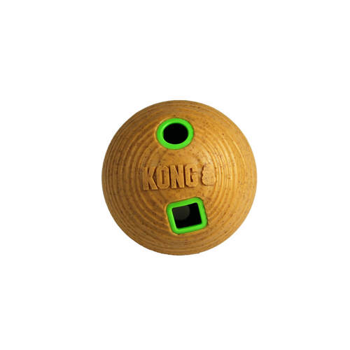 קונג משחק חטיפים בצורת כדור במבוק לכלב | KONG Bamboo Treat Ball