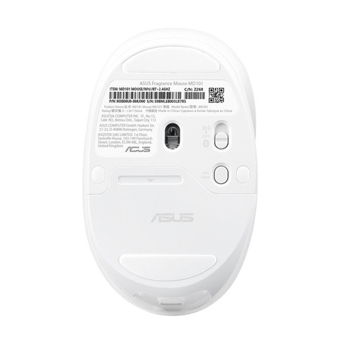 עכבר אלחוטי ASUS Fragrance Mouse MD101 צבע לבן