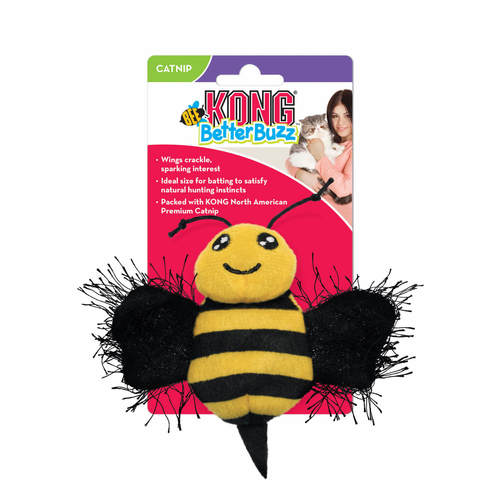 קונג בטר באז צעצוע לחתול דמות דבורה | KONG Better Buzz Bee – Catnip Toy