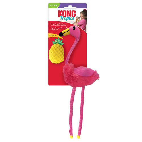 קונג טרופיקס פלמינגו ואננס צעצוע לחתול | KONG Tropics Hula Flamingo & Pineapple – Catnip 2 in 1