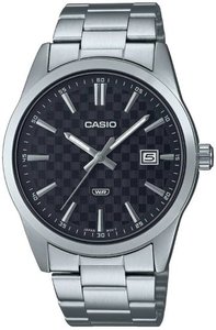 שעון יד אנלוגי לגברים עם רצועת Stainless Steel כסופה Casio MTP-VD03D-2AUDF
