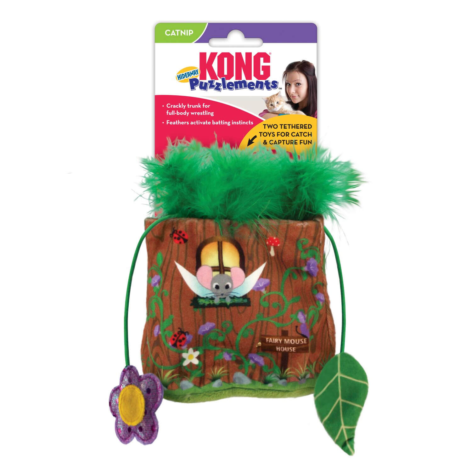 קונג פאזל מחבוא לחתול עם קטניפ | KONG Puzzlements Hideaway Catnip Toy