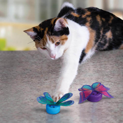 קונג אקטיב צעצוע לחתול – 2 פרפרים עם קטניפ | KONG Active – 2 Catnip Butterflies for Cats