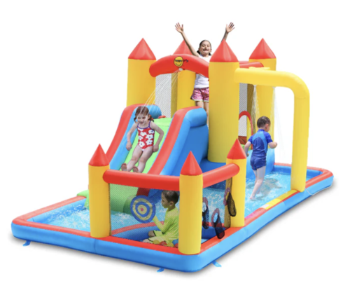 פארק מים משולב מתקן קפיצה ובריכת כדורים דגם 9753 Happy Hop