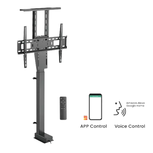 מעמד חכם ממונע לטלוויזיה להתקנה נסתרת בתוך ארון 37-80 אינץ' דגם lp66e-46ml עד Lumi Brateck 60KG זרוע חשמלית מעלית צבע שחור 90902-807-44