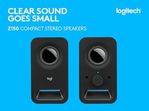 רמקולים למחשב Logitech 2.0 Multimedia Speakers Z150 Retail בצבע שחור