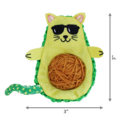 קונג אבוקאטו צעצוע לחתול | KONG Wrangler AvoCATo – Catnip Wrestling Toy