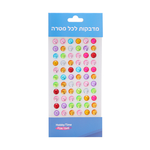 אבני שיבוץ דביקות 10 מ"מ מיקס צבעים