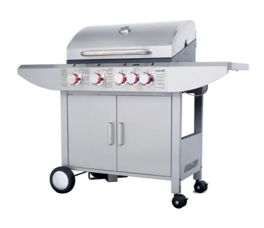 גריל גז 4 מבערים Char Grill + כירת צד KYQ-6SA נירוסטה