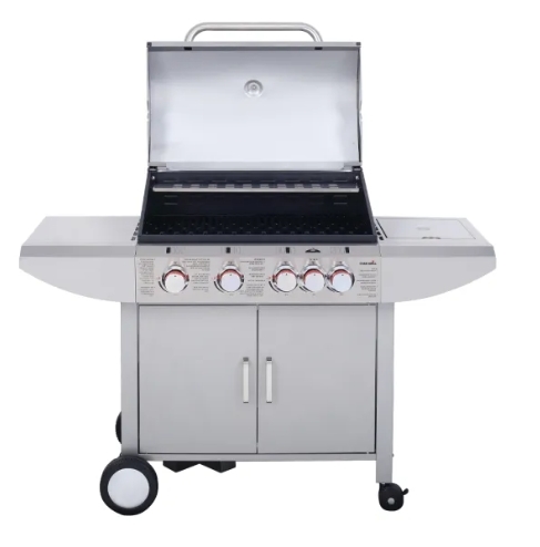 גריל גז 4 מבערים Char Grill + כירת צד KYQ-6SA נירוסטה