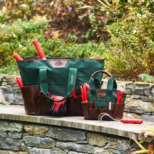 FELCO 481 – תיק פרקטי ומעוצב לכלי גינון, כפפות ועציצים. אידיאלי לשטח ולמתנה מושלמת לכל חובב גינה