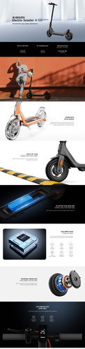 קורקינט חשמלי מתקפל שיאומי דגם Xiaomi Electric Scooter 4 Lite (2nd Gen)